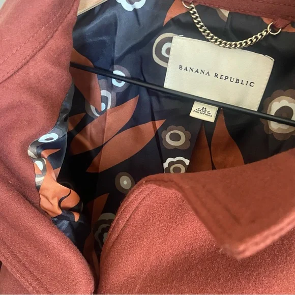 BANANA REPUBLIC Wool Red Rust Jacket Coat Blazer Classic M